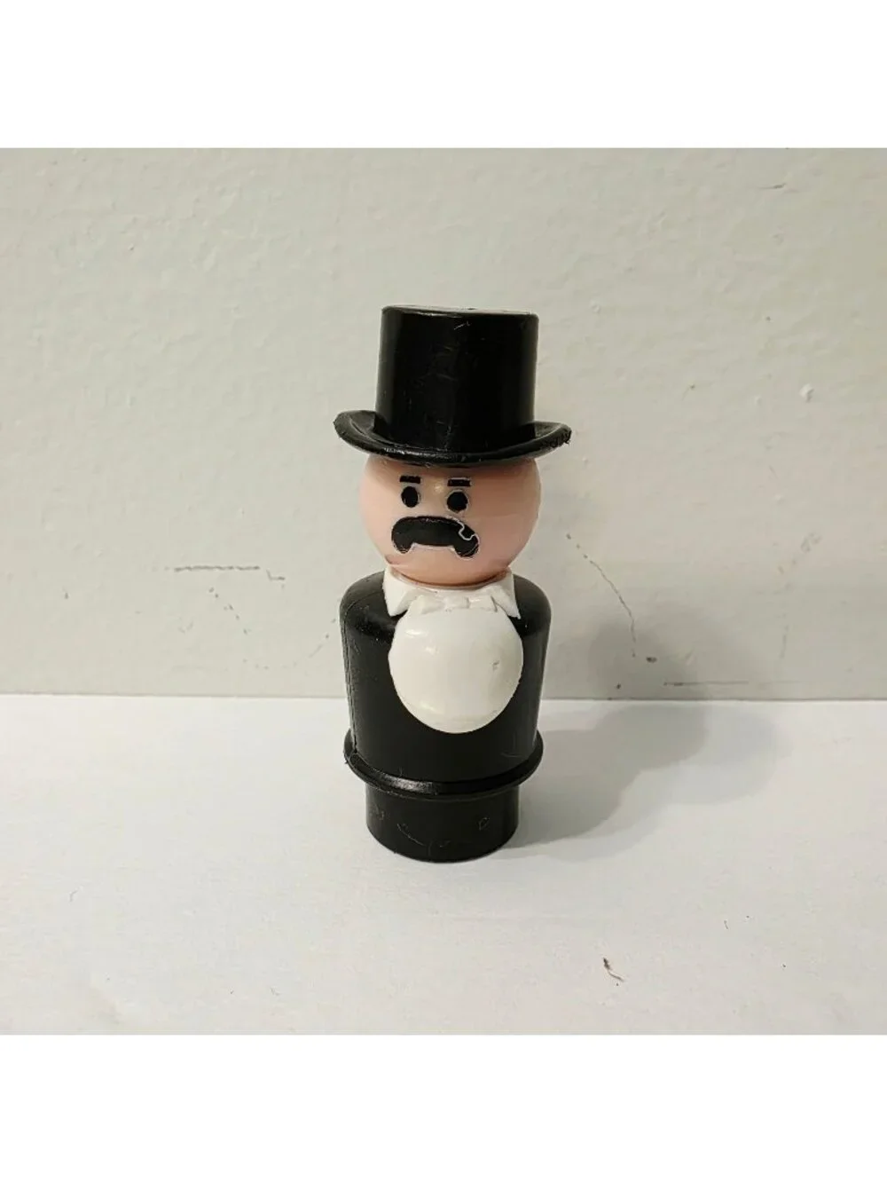 Vtg Fisher-Price 70's Little People Circus Ringmaster Black Tuxedo